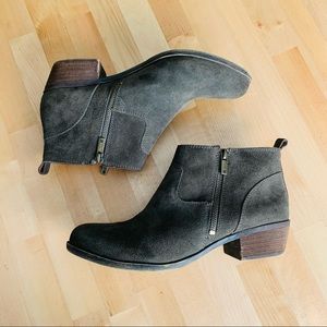 Lucky Brand Bennie Booties Double Zip Green 10